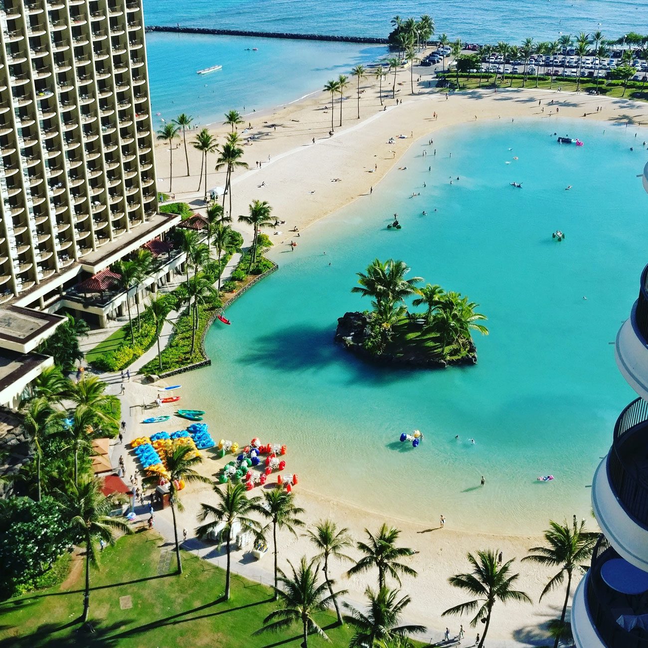 Aerial view of the Odds Oasis resort
