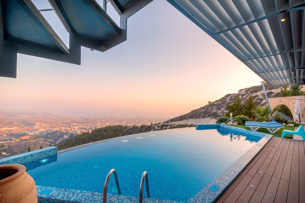 Sunset over the Odds Oasis pools